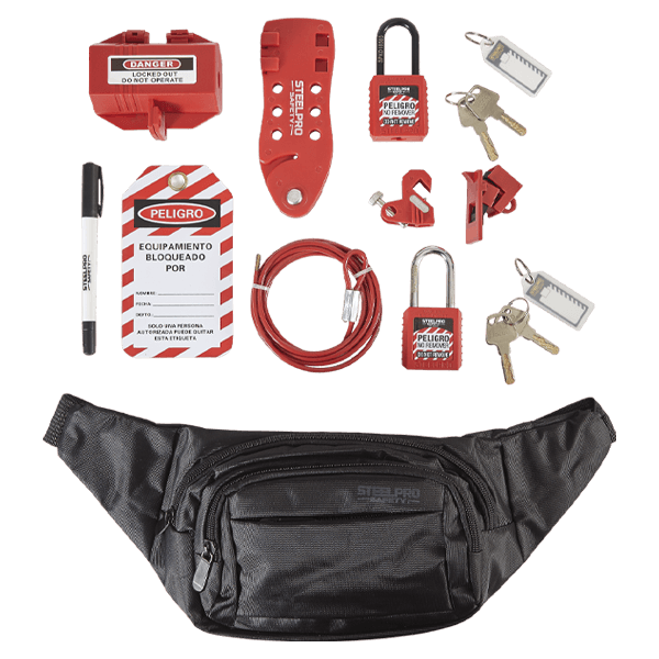 KIT BLOQUEO Y ETIQUETADO PARA ELECTRICISTA REF 501355 MARCA STEELPRO