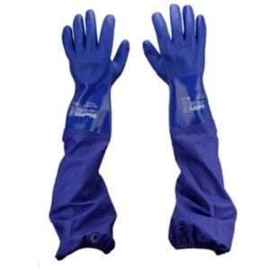 GUANTE SEMICORRUGADO BLUE PVC LONG