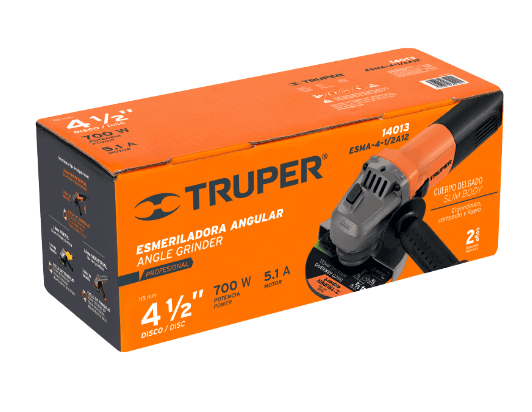 PULIDORA ANGULAR 4-1/2" 700 W, TRUPER 14013 - Imagen 2