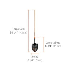 PALA REDONDA CABO MADERA #2 REF T-2000 COD 10604 MARCA TRUPER